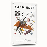 Large abstract wall art on acrylic, featuring dynamic swirls in vibrant primary colors.