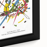 Extra large framed canvas featuring a black background with colorful, textured abstract designs, ideal for living room decor.