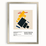 Textured abstract art print in vibrant shades on framed canvas, ideal for modern bedroom ambiance.