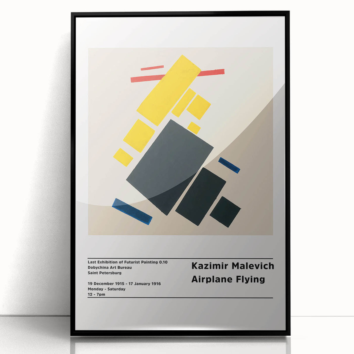 Large abstract wall art featuring geometric shapes in black and white, framed in acrylic, suitable for modern decor.