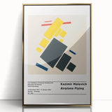 Mid-century modernist large art print of geometric shapes in muted tones on framed acrylic, ideal for nursery wall decor.