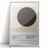 Acrylic print of a Malevich-inspired modern art wall decor, featuring geometric shapes in primary colors.