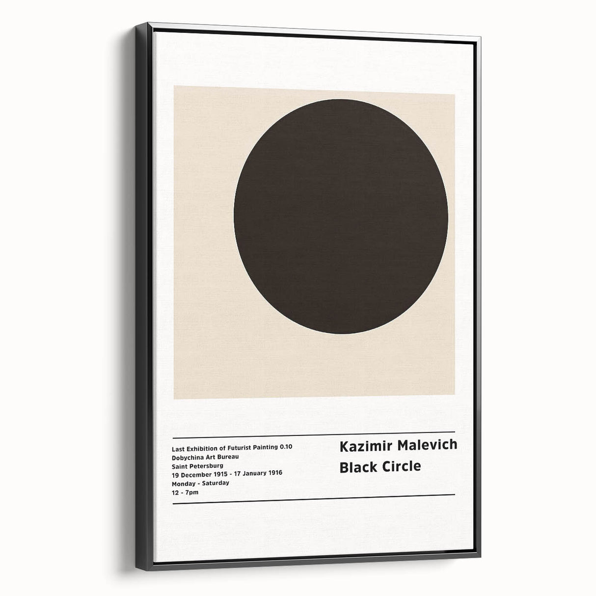 Black and white abstract design on framed canvas, featuring geometric shapes, ideal for bedroom wall art.