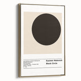 Framed canvas featuring a black and gold Malevich-inspired abstract design, suitable for bedroom wall art.