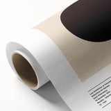 Art Deco poster featuring geometric shapes in black and white on rolled canvas, suitable for nursery wall art.