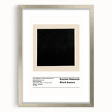 Textured abstract art print in black and white, framed in silver, suitable for modern bedroom ambiance.