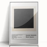 Art Deco-style modern art wall decor featuring geometric shapes in black and white, acrylic framed.