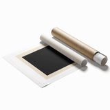 Extra large rolled print of abstract floral design in muted earth tones, ideal for classy bathroom wall art.