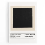 Large black and white abstract geometric canvas, ideal for kitchen wall art.