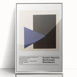 Modern art wall decor featuring an abstract Malevitch design in white acrylic frame, ideal for nursery ambiance.