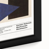 Extra large framed canvas featuring a black textured background with a colorful, abstract Malevich-inspired design.