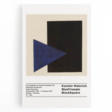 Large black and white abstract Malevitch canvas, ideal for kitchen wall art.