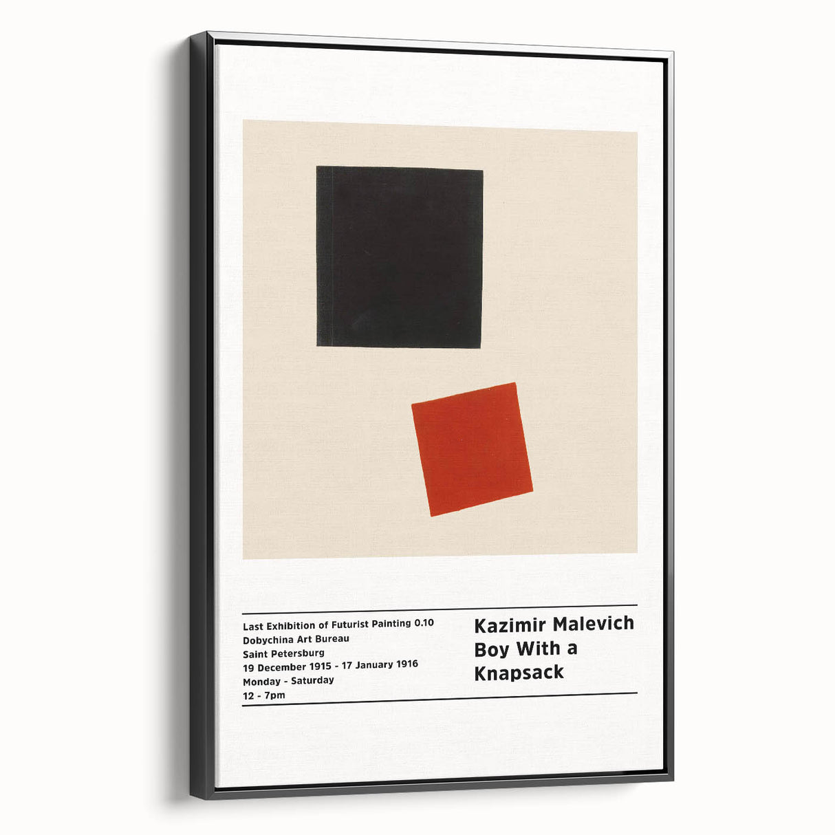 Black and white abstract landscape painting on framed canvas, suitable for bedroom wall decor.