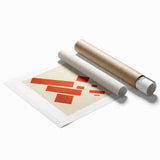 Extra large rolled print featuring abstract floral design in vibrant colors, ideal for classy bathroom wall art.