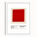 Abstract art print featuring geometric shapes in black and white, framed with a white mat.