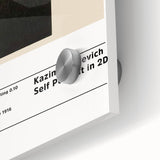 Large abstract wall art in mid-century modernist style with geometric shapes on acrylic glass, suited for dining room art.