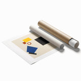 Extra large rolled print featuring abstract floral design in muted tones, ideal for classy bathroom wall art.