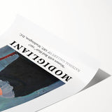 Extra large wall art depicting line art flowers in black on white, rolled print format.