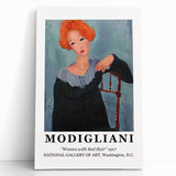 Abstract black and white Modigliani design on large stretched canvas, ideal for kitchen wall art or bedroom ambiance.