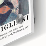 Large abstract wall art in mid-century modernist style on acrylic, featuring soft earth tones.