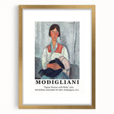 Extra large abstract art print featuring textured lines in earth tones, displayed in a gold frame.