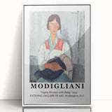 Art deco poster of a stylized face in muted earth tones on framed acrylic, suitable for modern art wall decor or nursery.