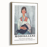 Framed canvas of a vintage landscape painting in muted gold and black tones, suitable for bedroom decor.