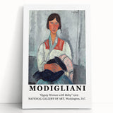 Black and white abstract portrait on stretched canvas, ideal for kitchen wall art or bedroom ambiance.