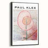 Black and white landscape art painting on framed canvas, featuring a minimalist Paul Klee design, ideal for bedroom decor.