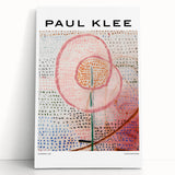 Black and white abstract design by Paul Klee on a large stretched canvas.