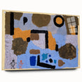 Large abstract wall art by Paul Klee in muted colors on acrylic glass, suited for bedroom or dining room.