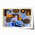 Abstract floral design by Paul Klee in muted colors on a rolled print, suitable as art wall dining room decor.