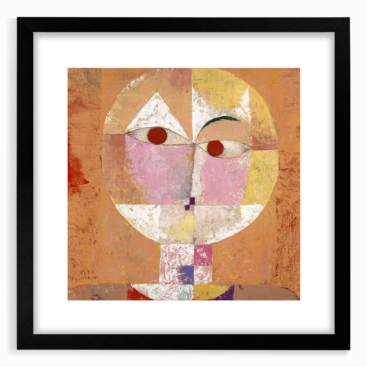 Extra large abstract art print featuring colorful, textured patterns on a black framed canvas, ideal for living room decor.