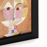 Extra large framed canvas featuring a textured, colorful abstract design by Paul Klee, ideal for living room decor.
