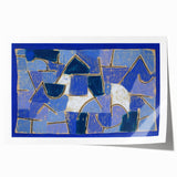 Paul Klee-inspired abstract floral art on rolled print.