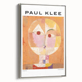 Framed canvas featuring a colorful abstract landscape by Paul Klee, ideal for adding a vintage touch to any room.
