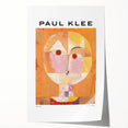 Abstract floral design by Paul Klee in muted colors on rolled canvas, suitable for dining room or bathroom wall art.