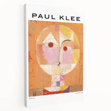 Abstract Paul Klee inspired print on stretched canvas, featuring geometric shapes in muted earth tones.