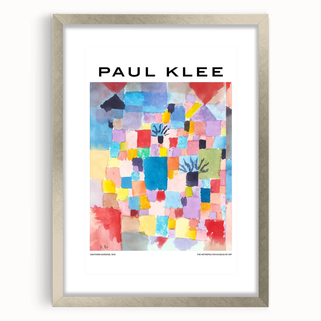 Textured abstract art print featuring geometric shapes in muted tones on a silver-framed canvas, ideal for bedroom art.