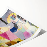 Extra large wall art featuring line art flowers in black on a white background, rolled print.