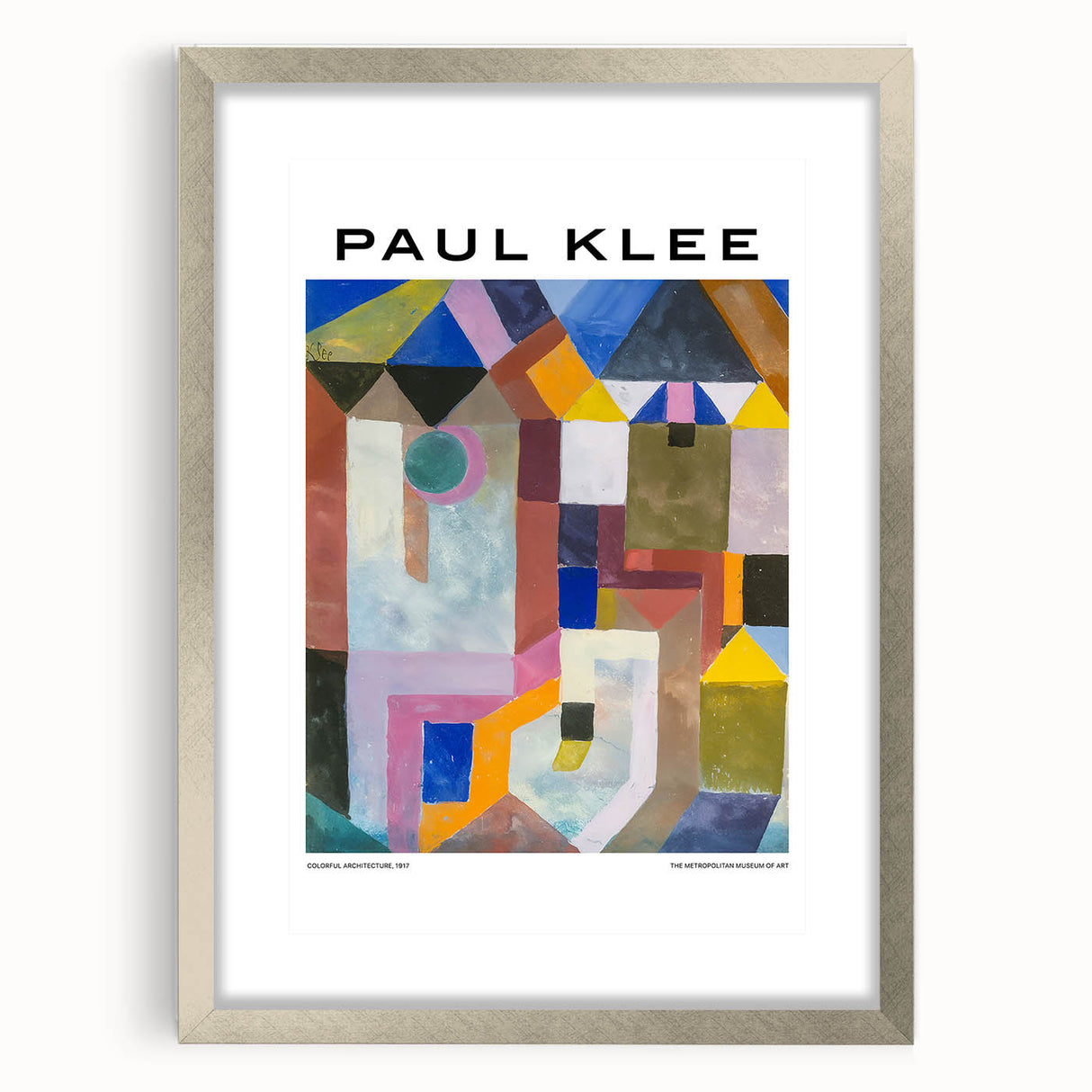 Textured abstract art print in muted earth tones, framed in silver, ideal for modern bedroom ambiance.
