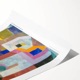 Extra large wall art featuring line art flowers in black on white, rolled print, suitable for large living room spaces.