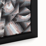 Extra large framed canvas featuring black textured art with colorful abstract designs by Paul Klee.