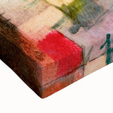 Large art featuring a black and white abstract landscape on a stretched canvas, ideal for bedroom wall decor.