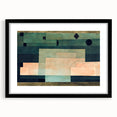 Extra large canvas featuring colorful abstract art prints by Paul Klee with textured patterns, ideal for living room decor.