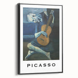 Black and white landscape painting on framed canvas, featuring abstract forms, ideal for bedroom wall decor.