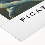 Art deco poster featuring a geometric Picasso-inspired design in bold colors on rolled canvas.