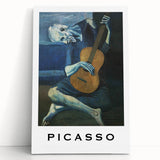 Large black and white abstract Picasso design on stretched canvas, suitable as kitchen wall art or for bedroom ambiance.