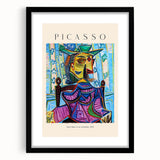 Extra large abstract art print with vibrant, textured colors on a black framed canvas, ideal for living room decor.