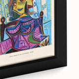 Extra large black wall art featuring a colorful, textured abstract design on framed canvas, ideal for living room decor.